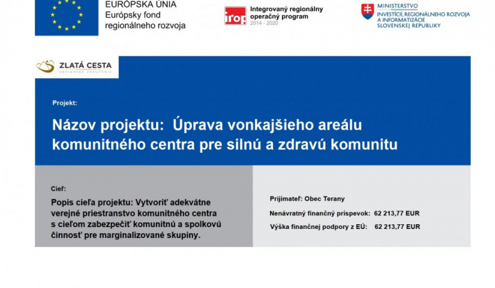 1. fotografia fotogalérie Projekty / Úprava vonkajšieho areálu komunitného centra pre silnú a zdravú komunitu - foto