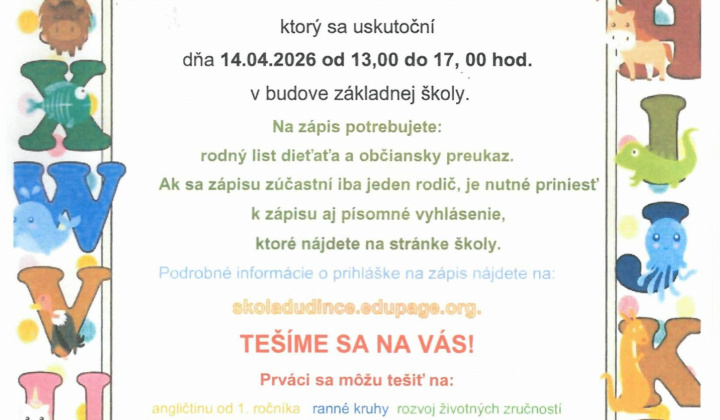 Fotka - Zápis do 1. ročníka 