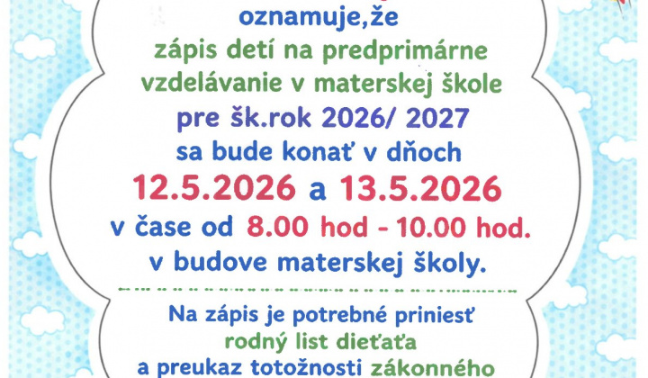 Fotka - Zápis do MŠ Terany