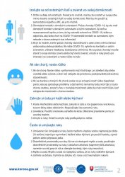 Nové odporúčania v súvislosti s COVID 19