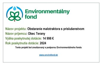 Obstaranie malotraktora s príslušenstvom